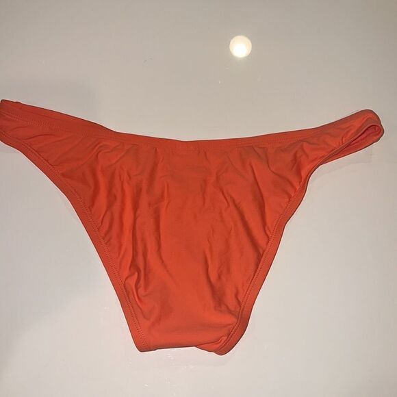 New VYB Chelsea High Scoop Bikini bottom Red Orange Large - Picture 4 of 10